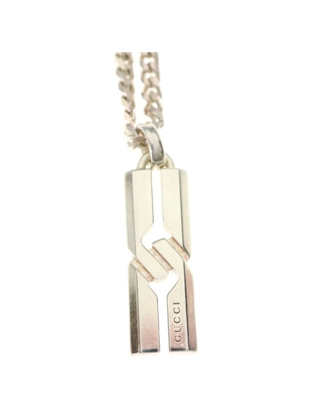 Gucci Knot Infinity Plate Necklace Silver - Picture 3 of 6